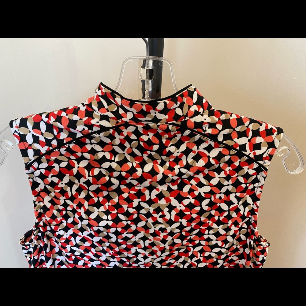 TAIL White Label Sleeveless 1/4 Zip Top Orange/Black pattern - Picture 8 of 11